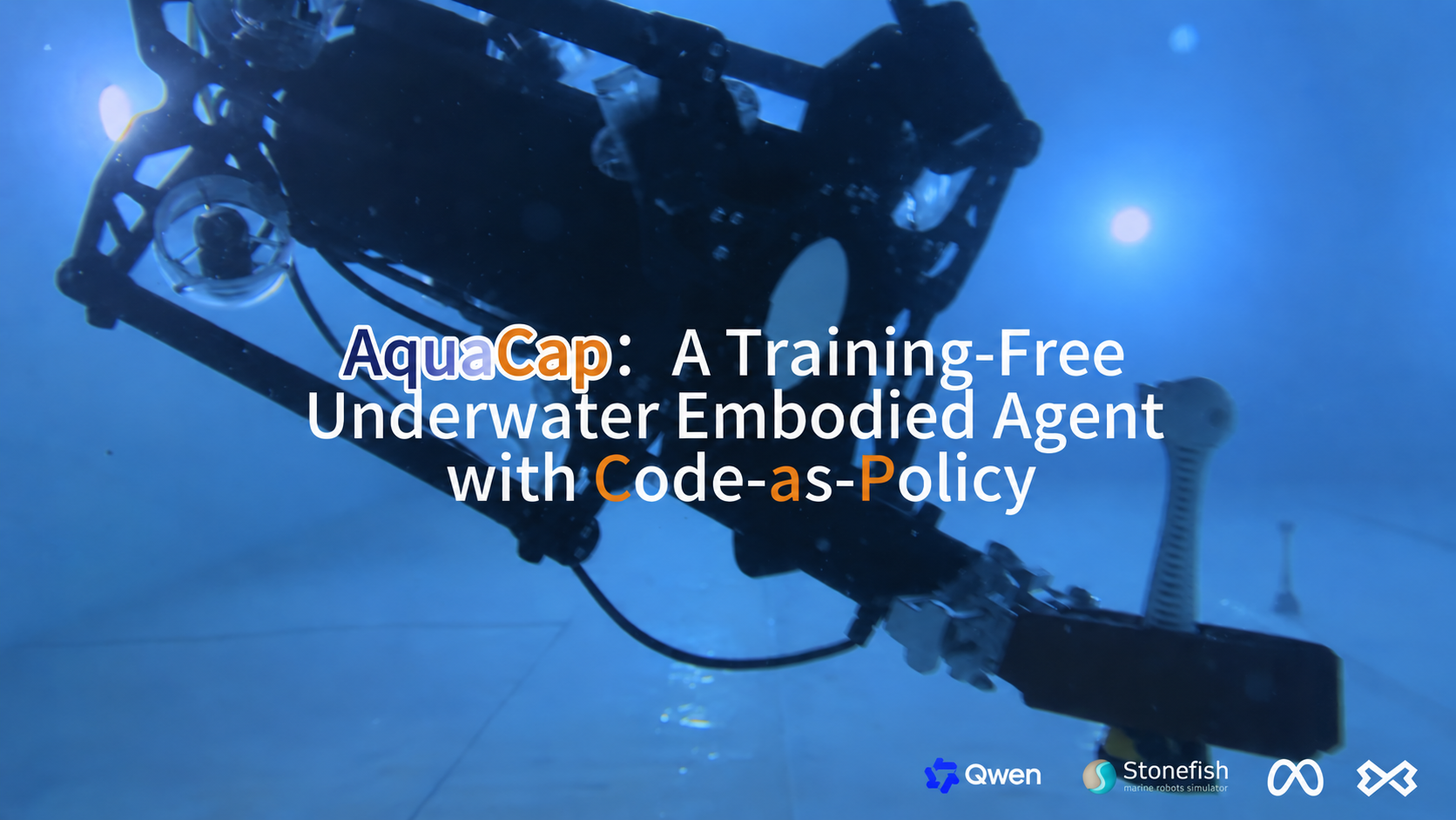 AquaCap: A Training-Free Underwater Embodied Agent with Code-as-Policy